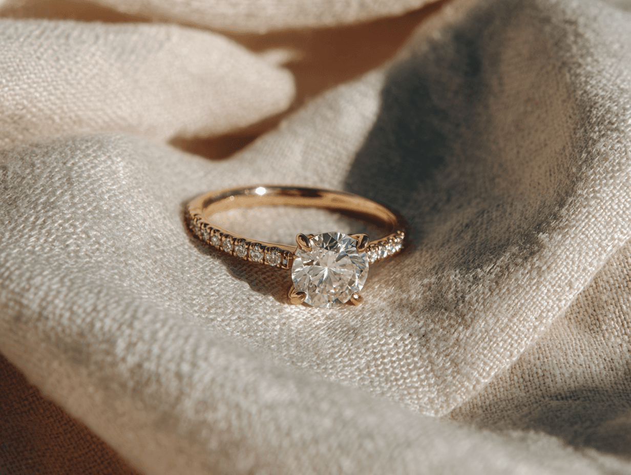 Jewelry earrings on natural stone